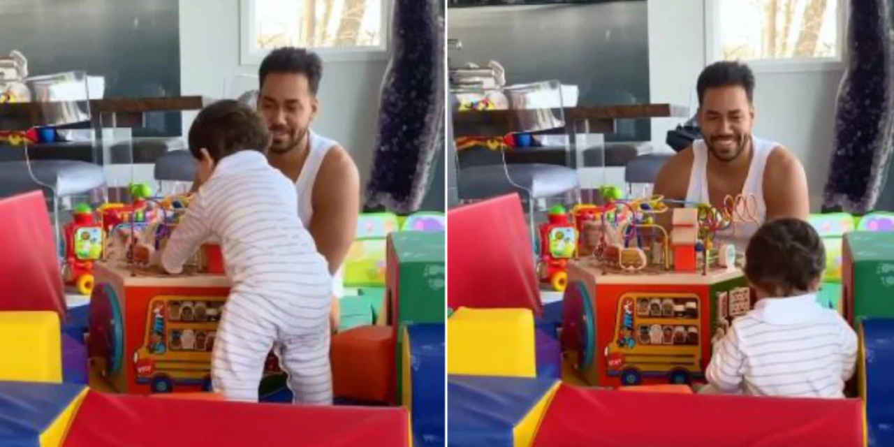 Romeo Santos enternece la cuarentena con un adorable vídeo jugando con su hijo Valentino