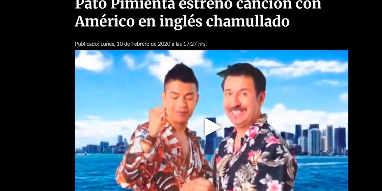 Pato Pimienta estrenó canción con Américo en inglés chamullado