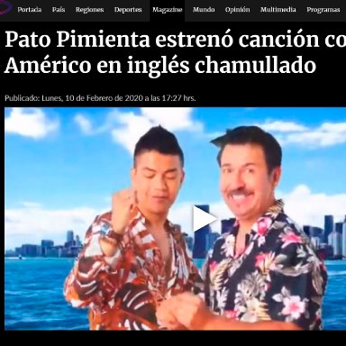 Pato Pimienta estrenó canción con Américo en inglés chamullado